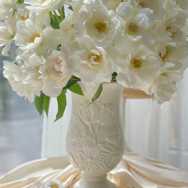 Bình Lenox sứ xương dáng ly hoa tulip nổi