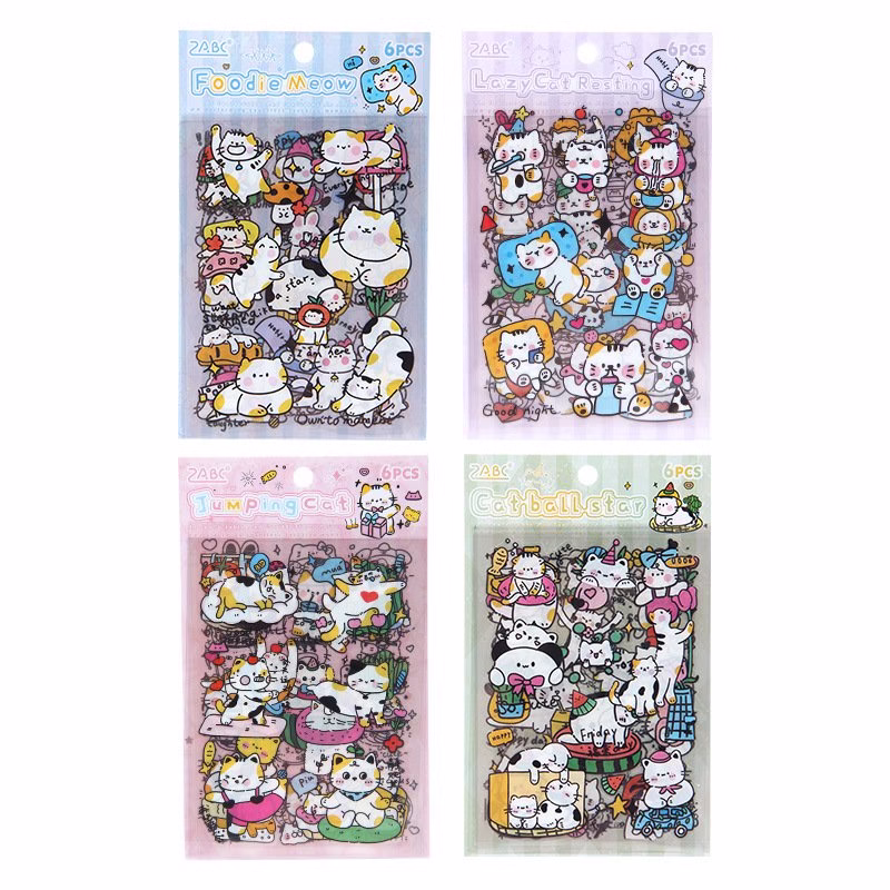 Sticker mèo pet x 6 tấm