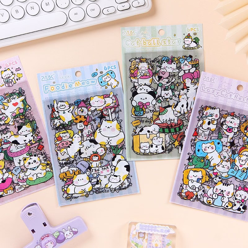 Sticker mèo pet x 6 tấm