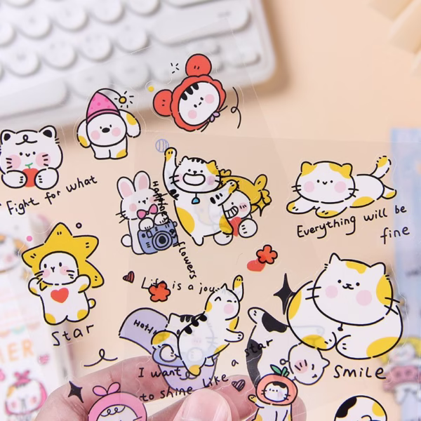 Sticker mèo pet x 6 tấm