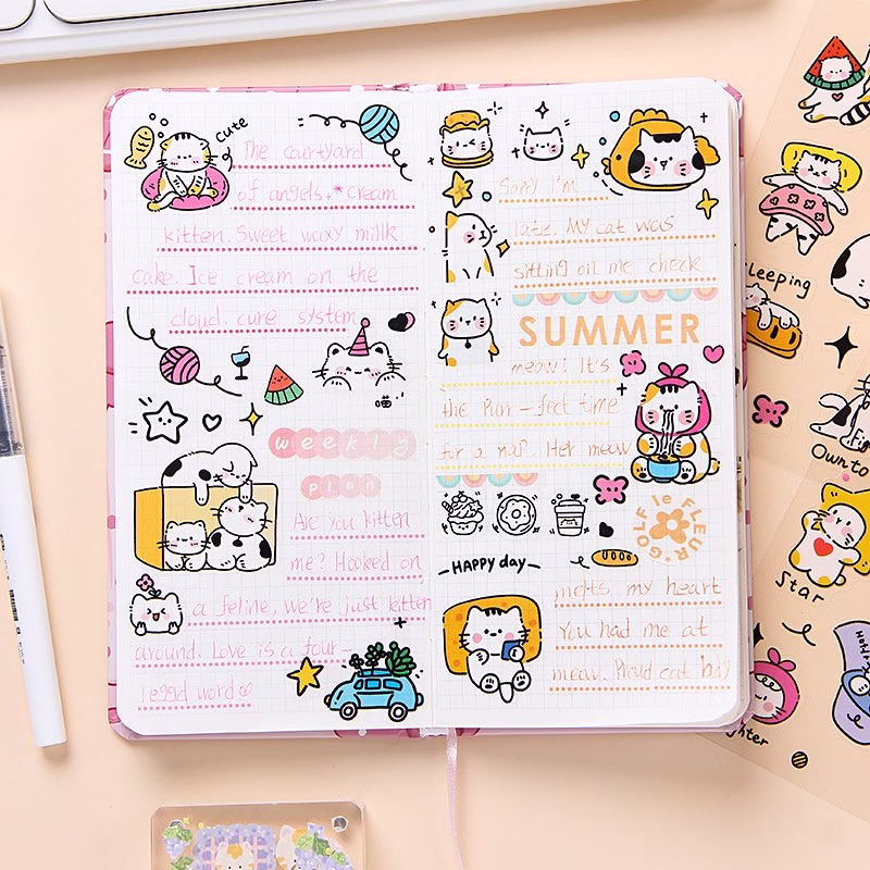 Sticker mèo pet x 6 tấm
