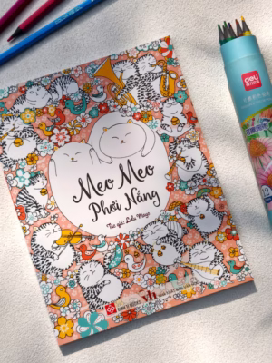 Sách tô màu: Meo meo phơi nắng
