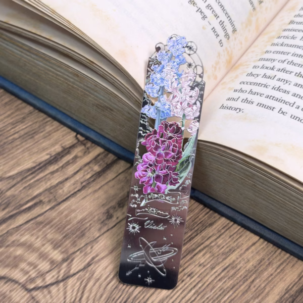 Bookmark kim loại - Hoa của Redoute (Violet)