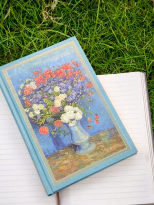 Sổ kẻ ngang, gáy mạ vàng, dập nổi - Hoa thanh cúc, Van Gogh