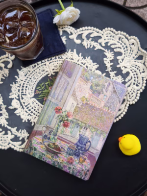 Sổ tranh Henri Le Sidaner – Bàn ăn nhìn ra sân