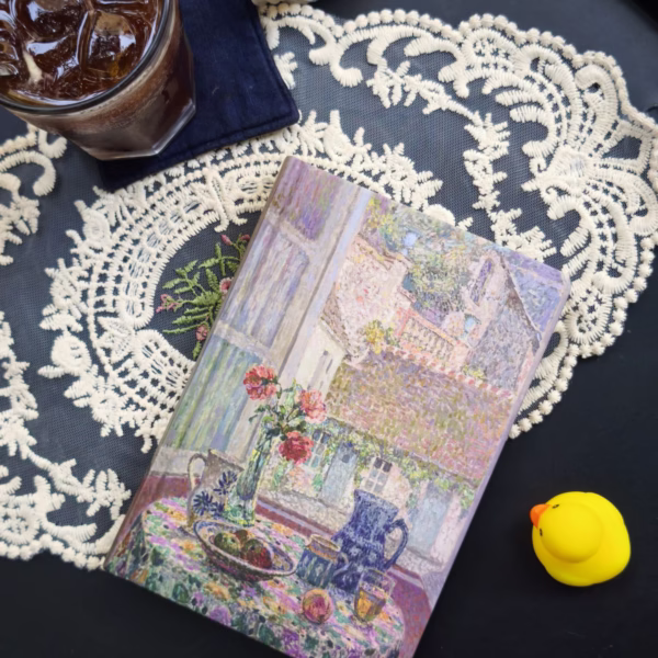 Sổ tranh Henri Le Sidaner – Bàn ăn nhìn ra sân