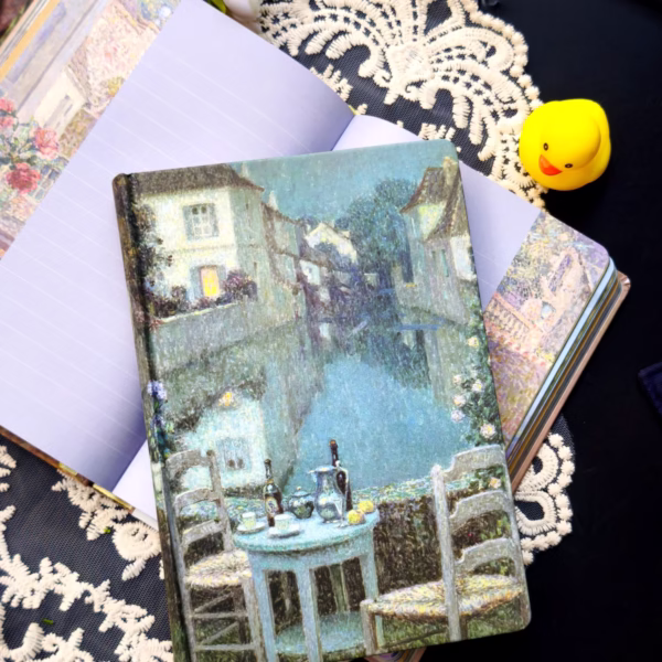 Sổ tranh Henri Le Sidaner – Bàn nhỏ trong ánh hoàng hôn