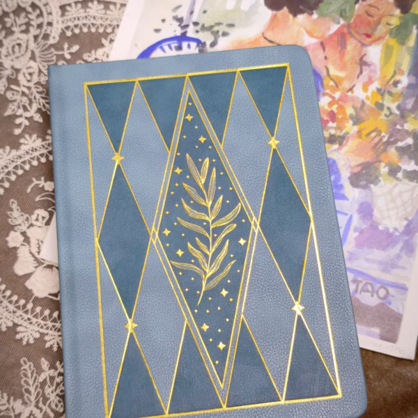 Sổ bìa da PU mạ vàng - Lá nhỏ