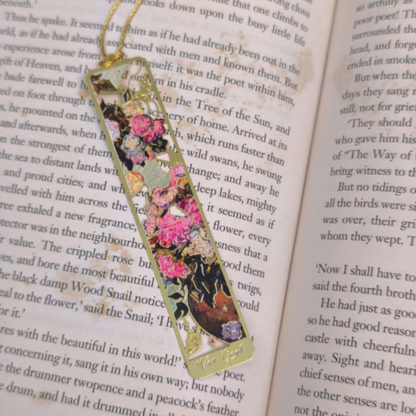 Bookmark kim loại Van Gogh - Hoa hồng