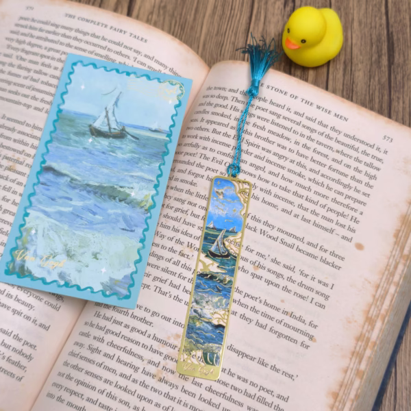 Bookmark kim loại - Van Gogh - Cảnh biển