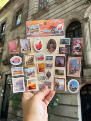 Sticker Nổi Chủ Đề Hội Hoạ Set 2 Tấm - Sun Set
