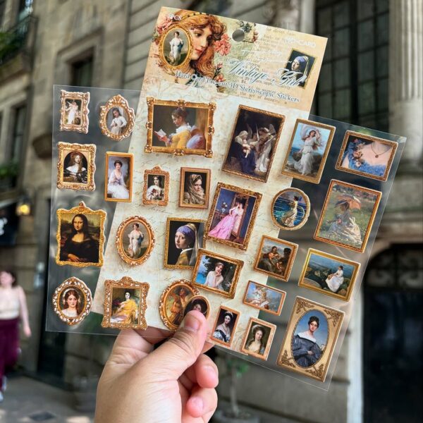 Sticker Nổi Chủ Đề Hội Hoạ Set 2 Tấm - Cô Gái