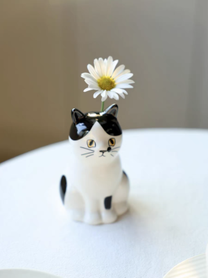 Bình gốm mèo đốm nhỏ