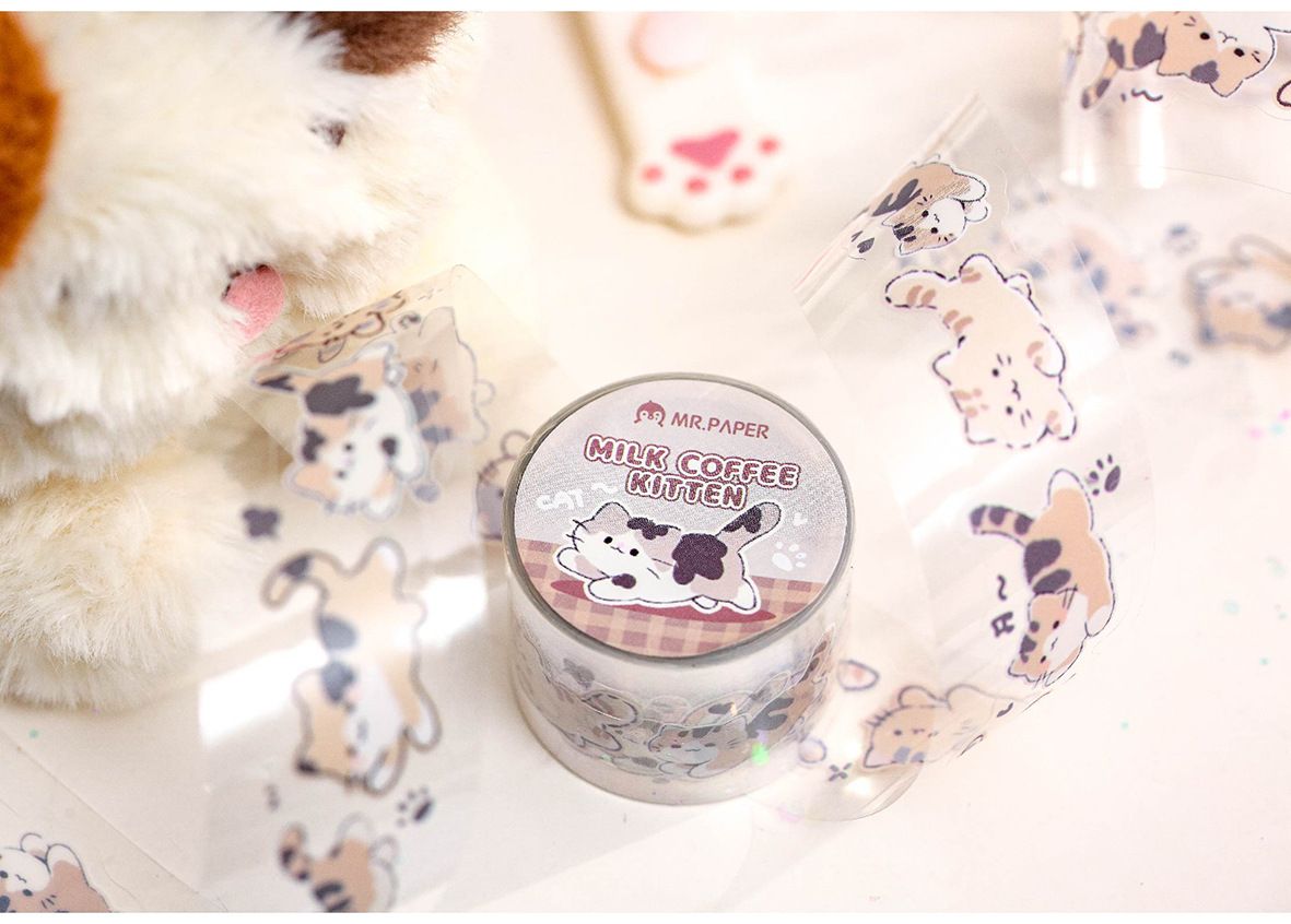 Sticker Cuộn Chó Mèo 100 Pcs