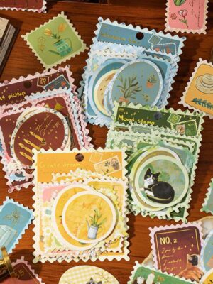 Sticker Giấy Tem Thư Mood Stamp - Vàng