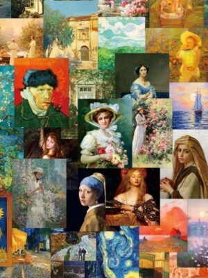 Set 60 sticker các bức tranh nổi tiếng