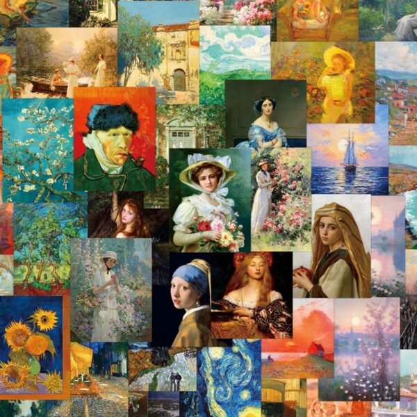 Set 60 sticker các bức tranh nổi tiếng