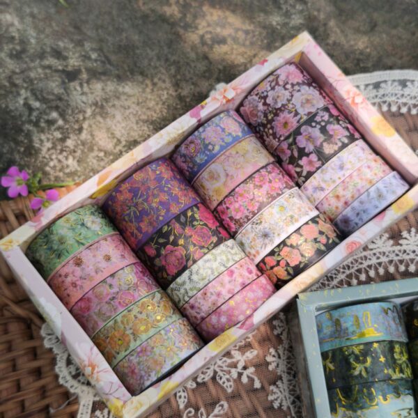 Set Washi Tape Flowers Covered The Sky