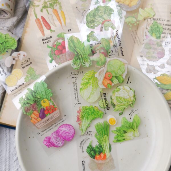 Sticker pet Rau củ (6 tấm)