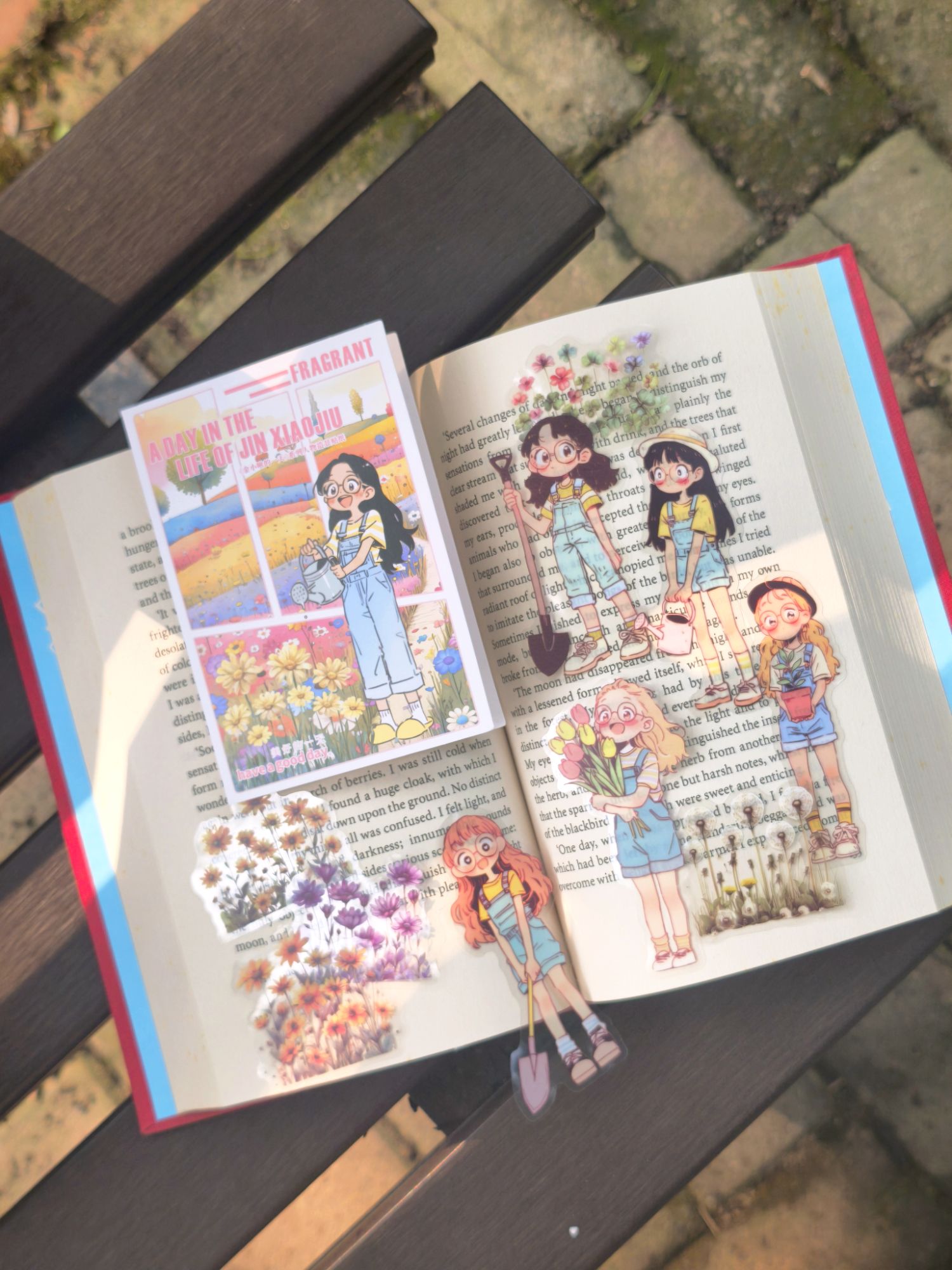 Set Sticker Kèm Giấy Nền Ngày Đẹp Trời