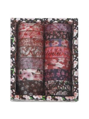 Washi tape Romantic cherry blossoms 14 cuộn - Mẫu 3