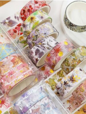 Washi tape Good memories 6 cuộn ép nhũ kim