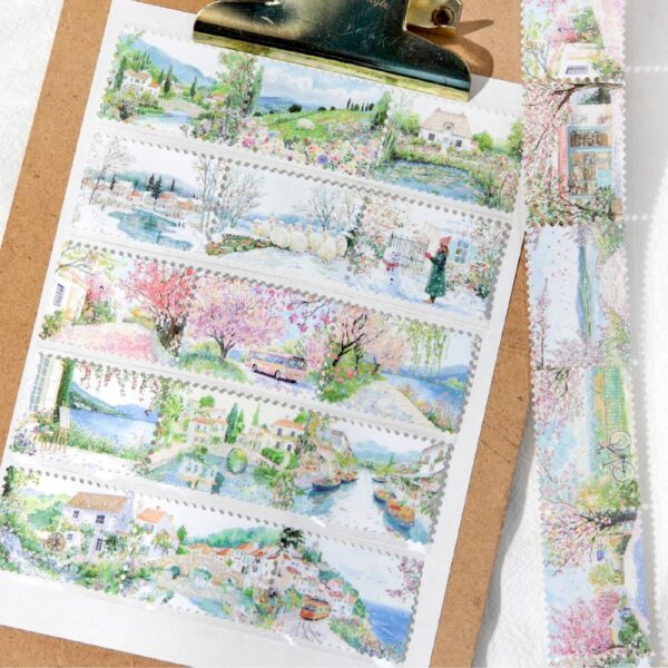 Sticker cuộn phong cảnh Natural stamp