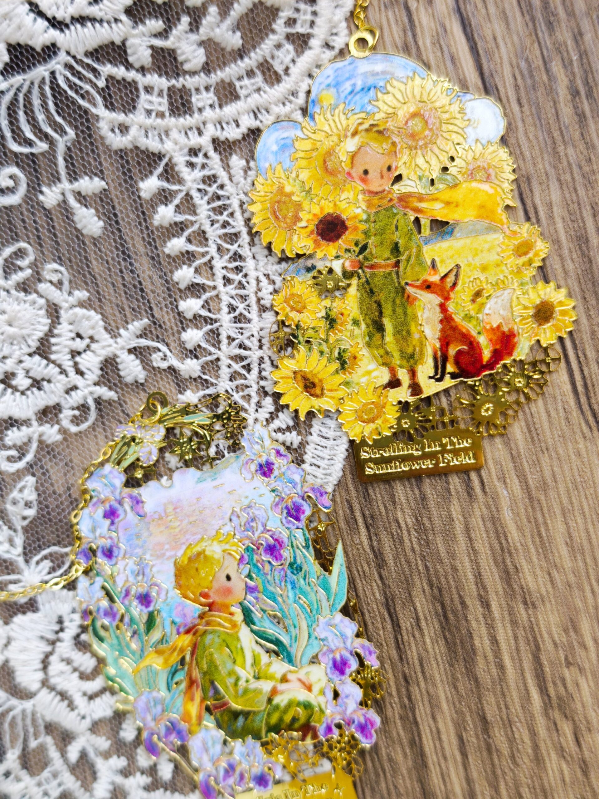 Bookmark hoàng tử bé ft hoa hướng dương