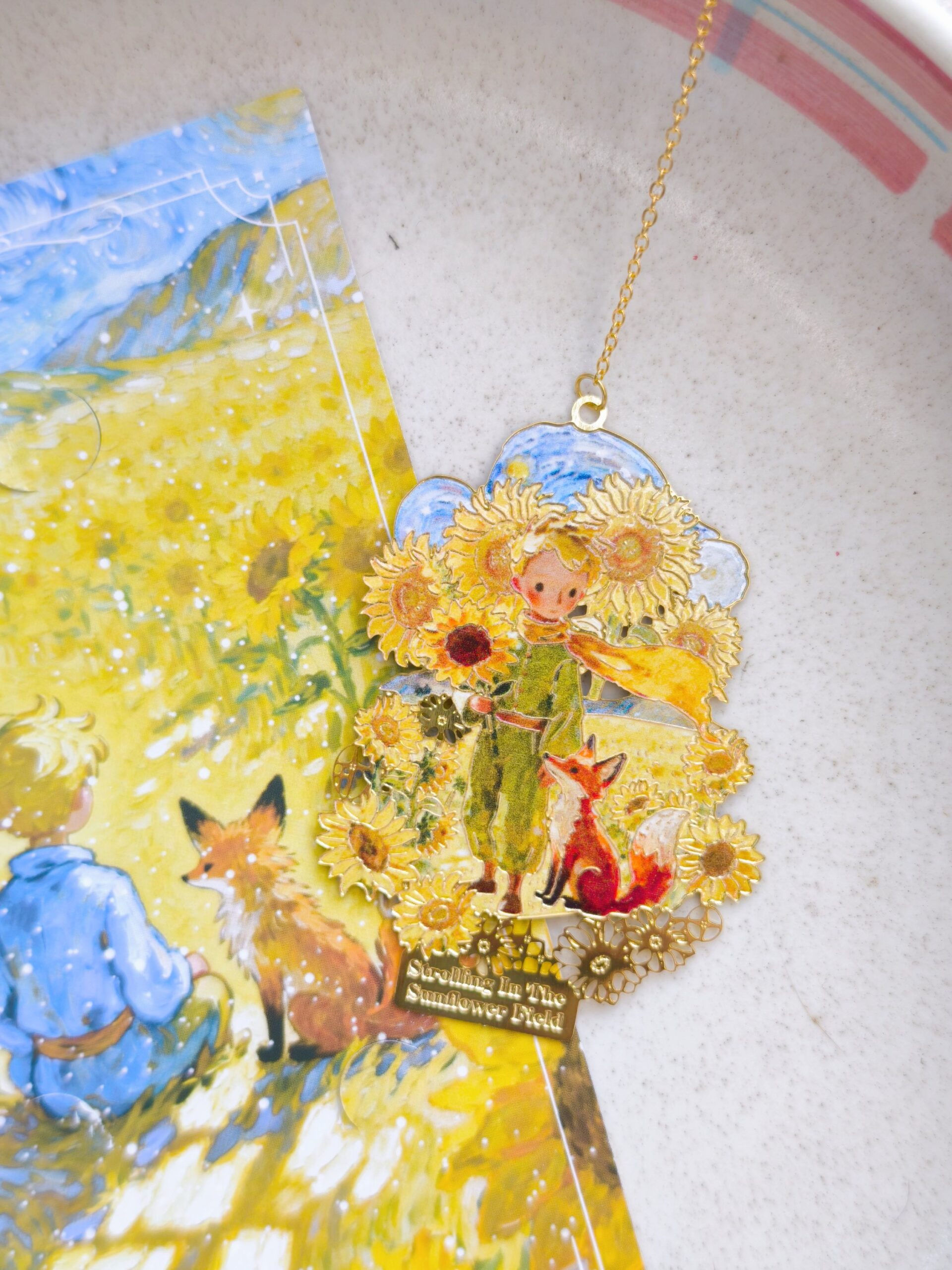 Bookmark hoàng tử bé ft hoa hướng dương