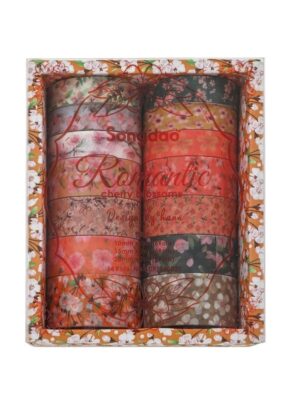 Washi tape Romantic cherry blossoms 14 cuộn - Mẫu 2