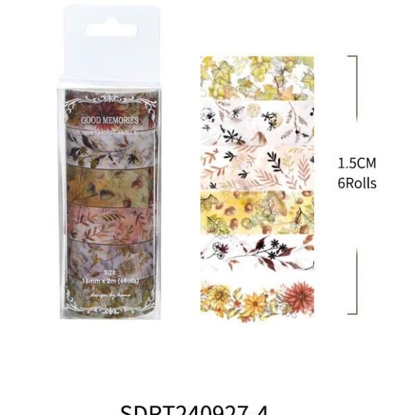 Washi tape Good memories 6 cuộn - Mẫu 4