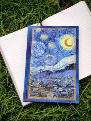Sổ kẻ ngang, gáy mạ vàng, dập nổi - Đêm đầy sao, Van Gogh