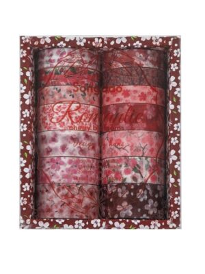 Washi tape Romantic cherry blossoms 14 cuộn - Mẫu 1