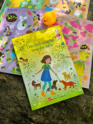 Dán hình sáng tạo trang phục búp bê - Cún con