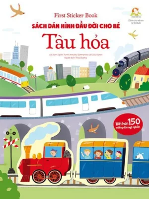 First sticker book - Sách dán hình đầu đời cho bé - Tàu hỏa 75N_ST_USB